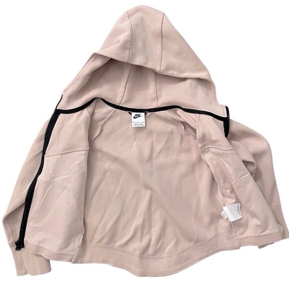Nike Girls Tech Fleece Full-Zip Hoodie Pink Oxford Black Size Small CZ2570-601 - Picture 12 of 16